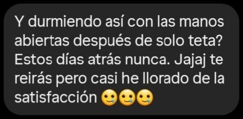 Testimonio real de lactancia en WhatsApp